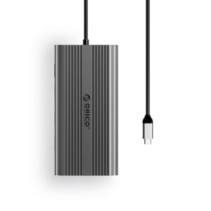Orico XDR 12in1 USB-C Docking Station USB-A USB-C HDMI 4K VGA RJ45 Gigabit PD 100W SD and microSD Card Reader - Gray - Image 2