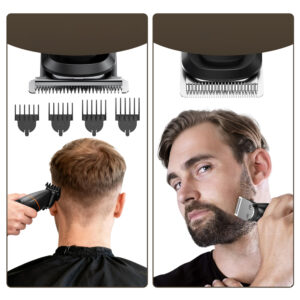 MAXGROOM LK-892 multifunctional trimmer with replaceable tips - black - Image 2