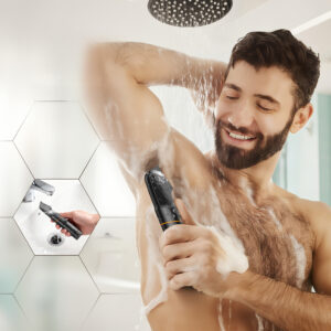 MAXGROOM LK-892 multifunctional trimmer with replaceable tips - black - Image 7
