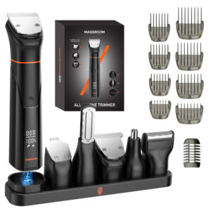 MAXGROOM JK-666 6-in-1 trimmer for beard, hair, body, nose and ears IPX6 - black