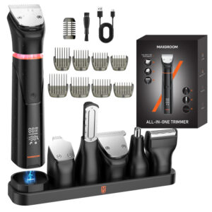 MAXGROOM JK-666 6-in-1 trimmer for beard, hair, body, nose and ears IPX6 - black - Image 3