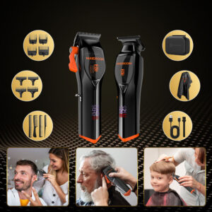 MAXGROOM WF-3908 multifunctional hair clipper with trimmer - black - Image 3
