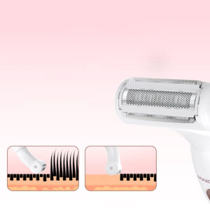 MAXGROOM ZC-T18 multifunctional women's trimmer with replaceable tips - white and pink - Image 4