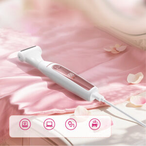 MAXGROOM ZC-T18 multifunctional women's trimmer with replaceable tips - white and pink - Image 6