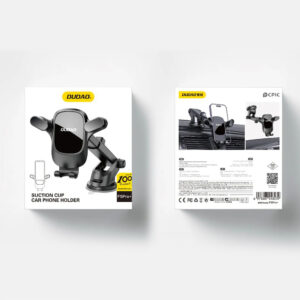 Dudao F5PRO+ Car Holder with Suction Cup - juodos spalvos - Image 2
