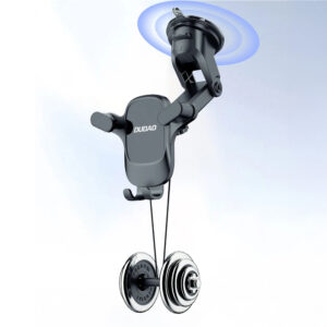 Dudao F5PRO+ Car Holder with Suction Cup - juodos spalvos - Image 6