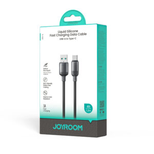 Joyroom S-A62 Lively Series 3A USB-A - USB-C kabelis 1.2 m - juodos spalvos - Image 2