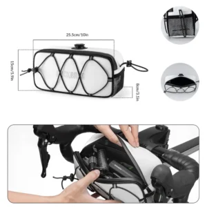 Rockbros TL001 ROAD TO SKY 1.9L Waterproof Handlebar Bike Bag - White - Image 3
