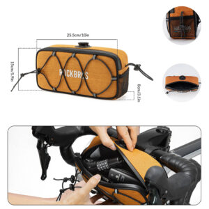 Rockbros TL001 ROAD TO SKY 1.9L Handlebar Bike Bag Waterproof - Orange - Image 3