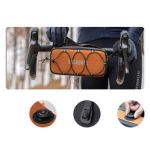 Rockbros TL001 ROAD TO SKY 1.9L Handlebar Bike Bag Waterproof - Orange - Image 5