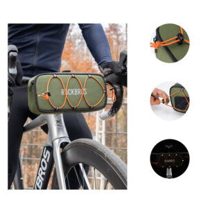 Rockbros TL001 ROAD TO SKY 1.9L Waterproof Handlebar Bike Bag - Green - Image 4