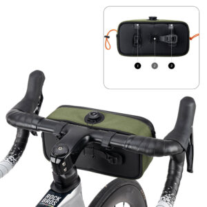Rockbros TL001 ROAD TO SKY 1.9L Waterproof Handlebar Bike Bag - Green - Image 6