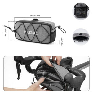 Rockbros TL001 ROAD TO SKY 1.9L Waterproof Handlebar Bike Bag - Gray - Image 3