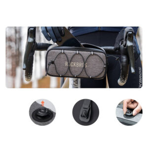 Rockbros TL001 ROAD TO SKY 1.9L Waterproof Handlebar Bike Bag - Gray - Image 6