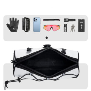 Rockbros TL002 ROAD TO SKY 1.5L Waterproof Handlebar Bike Bag - White - Image 8
