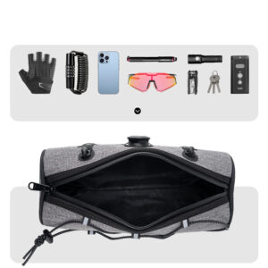 Rockbros TL002 ROAD TO SKY 1.5L Waterproof Handlebar Bike Bag - Gray - Image 8