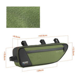 Rockbros TL003 ROAD TO SKY 2L Frame Bag Waterproof - Green - Image 5