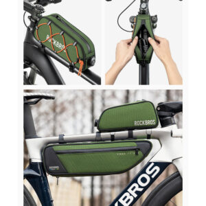 Rockbros TL004 ROAD TO SKY 0.7 l waterproof frame bag - green - Image 8