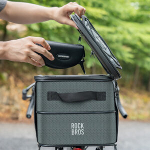 Rockbros A30 ROAD TO SKY Foldable Bike Bag for Trunk 15-30L - Gray - Image 7