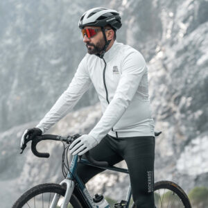 Rockbrs TLWT001 ROAD TO SKY cycling sweatshirt, windproof, insulated, S - white - Image 3