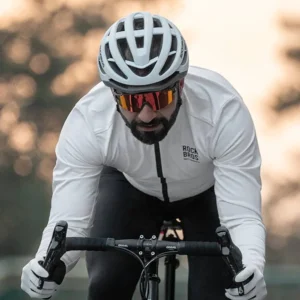 Rockbros TLWT001 ROAD TO SKY Windproof Insulated Cycling Jersey L - White - Image 4