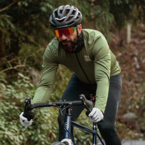 Rockbros TLWT001 ROAD TO SKY windproof insulated cycling jersey L - green - Image 6
