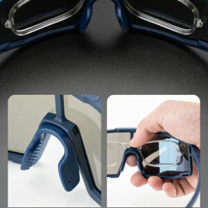 Rockbros SP258 ROAD TO SKY Cycling Glasses Polarized Blue Lenses - Navy Blue - Image 5
