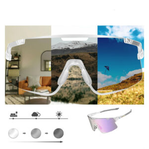 Rockbros SP338 ROAD TO SKY Cycling Glasses with Interchangeable Lenses - Clear - Image 5