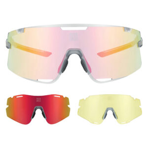 Rockbros SP338 ROAD TO SKY Cycling Glasses with Interchangeable Lenses - Gray - Image 2