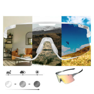 Rockbros SP338 ROAD TO SKY Cycling Glasses with Interchangeable Lenses - Gray - Image 6