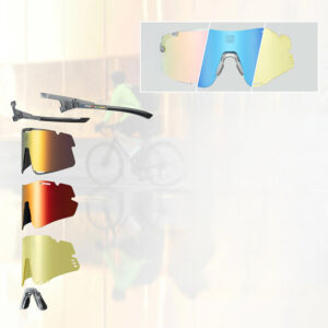 Rockbros SP338 ROAD TO SKY Cycling Glasses with Interchangeable Lenses - Gray - Image 7
