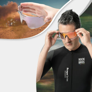 Rockbros SP338 ROAD TO SKY Cycling Glasses with Interchangeable Lenses - Gray - Image 8