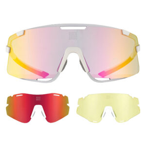 Rockbros SP338 ROAD TO SKY Cycling Glasses with Interchangeable Lenses - Cream - Image 2