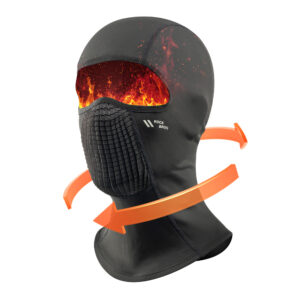 Rockbros LF25699 Fleece Bicycle Balaclava - Black - Image 3