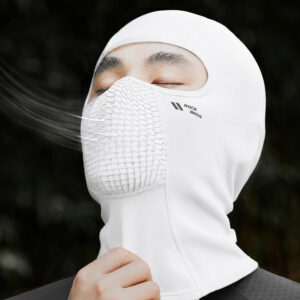 Rockbros LF25699 fleece cycling balaclava - white - Image 2