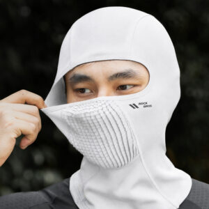 Rockbros LF25699 fleece cycling balaclava - white - Image 4