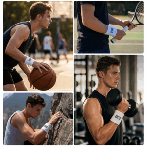 Rockbros 190009 Wristband - Sports, White - Image 2
