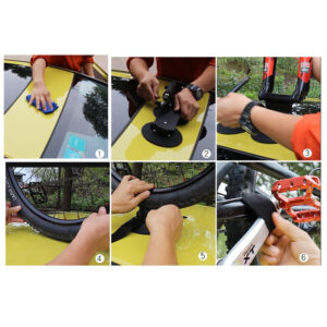 Rockbros XP1001 Roof Rack with Suction Cups for 1 Bike - Black - Image 5