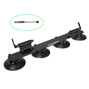 Rockbros XP1002 Suction Cup Roof Rack for 2 Bikes - Black - Image 4