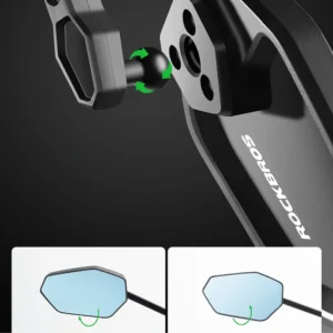 Rockbros F-253W Anti-Glare Carbon Fiber Arm Bicycle Mirror - Left - Image 5