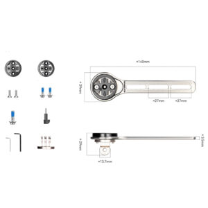 Rockbros FK-307T Titanium Alloy Bike Computer Mount - Titanium - Image 2