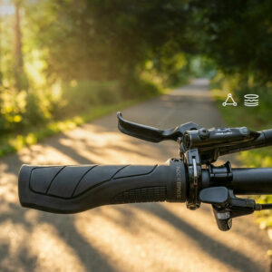 Rockbros G326PL Bicycle Grips - Black - Image 2