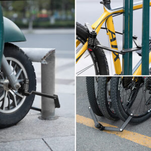 Rockbros LFCXR0085 Folding Bike Lock with Combination - Black - Image 4