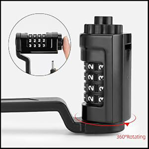 Rockbros LFCXR0085 Folding Bike Lock with Combination - Black - Image 6