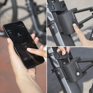 Rockbros 32210826001 Fingerprint Bike Lock - Black - Image 4