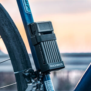 Rockbros LKXR2010 Folding Bike Lock with Key - Black - Image 3