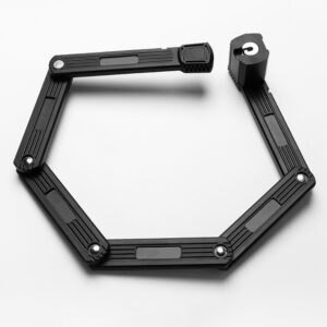 Rockbros LKXR2010 Folding Bike Lock with Key - Black - Image 7