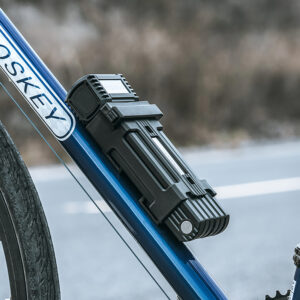 Rockbros LKXR2006 Folding Bike Lock with Key - Black - Image 3