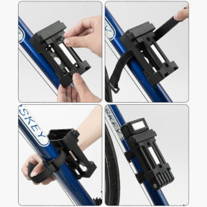 Rockbros LKXR2006 Folding Bike Lock with Key - Black - Image 4