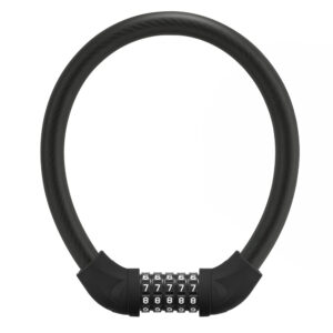 Rockbros RKS870-BK bicycle lock with code, steel cable, 85 cm - black